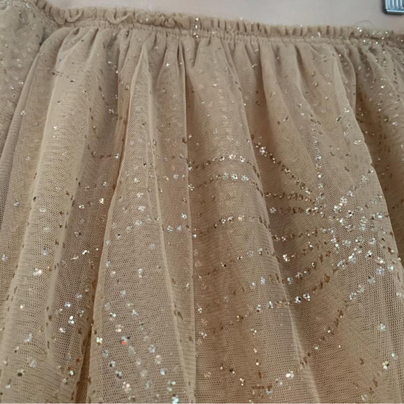 Free People Can’t Stop The Feeling gold glitter skirt M - Picture 4 of 5